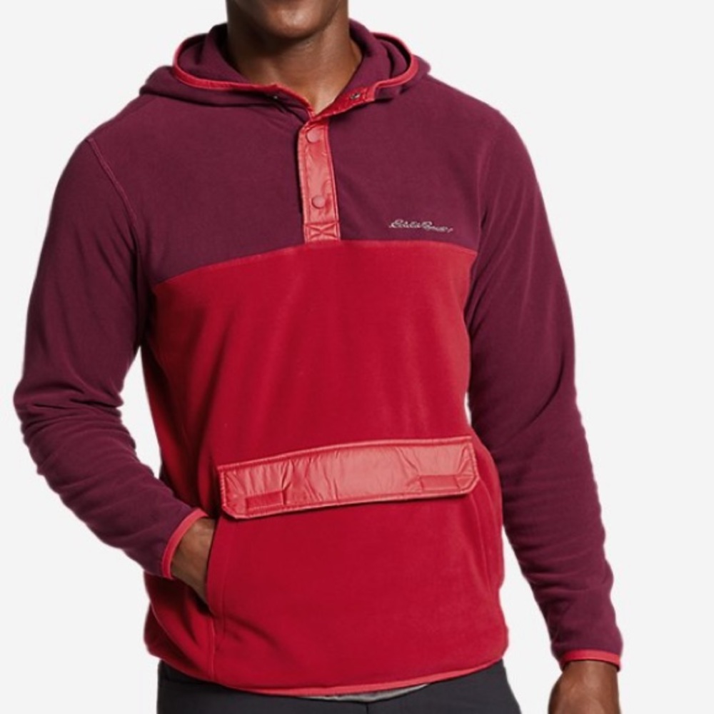 Eddie Bauer Quest Fleece Snap Packable Anorak